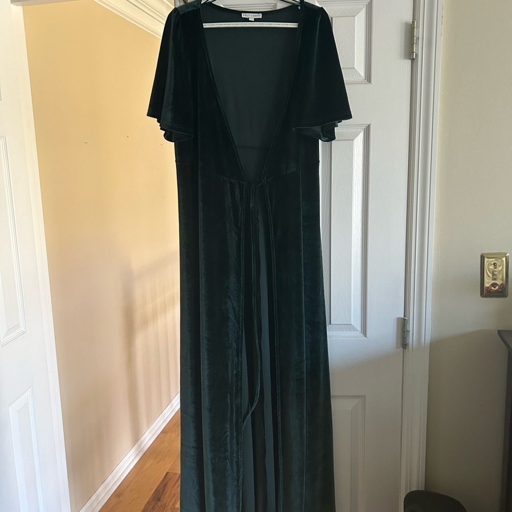 Baltic Born Velvet Green Maxi Wrap Dress